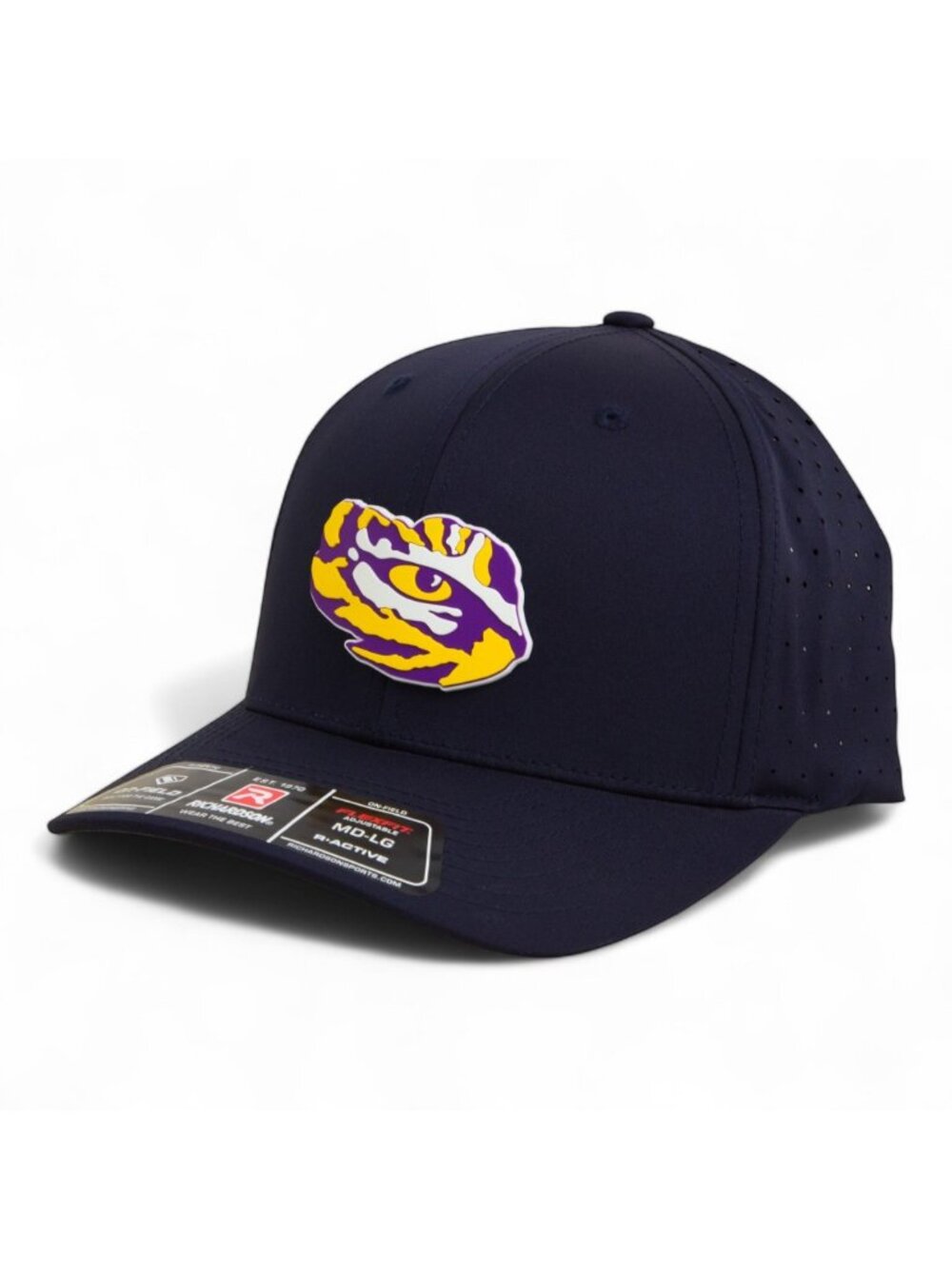 LSU Tiger Eye 3D Laser Perf R-Flex Cap- Navy